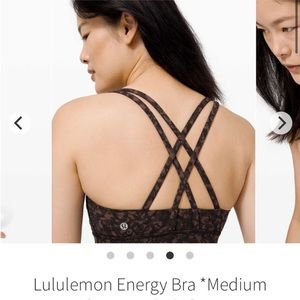 LULULEMON energy bra wild thing camo brown earth